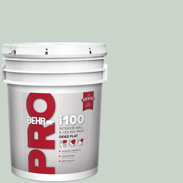 BEHR PRO 5 gal. #460E-2 Valley Mist Dead Flat Interior Paint (2)