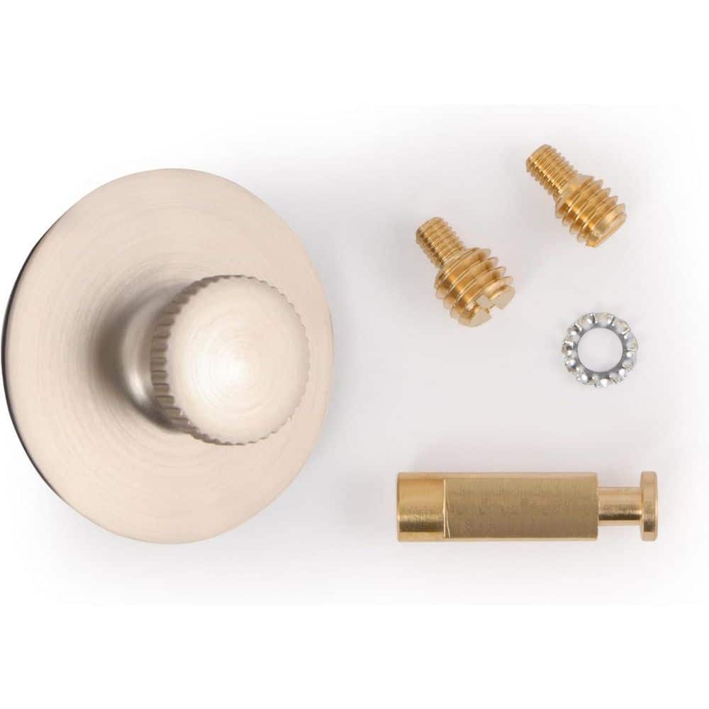 PLUMBFLEX SUPPLYGIANT Lift and Turn Tub Drain Stopper, 5/16 or 3/8 Inner Bathtub Shoe Bathtub Drain Assembly Nickel Plated Finish