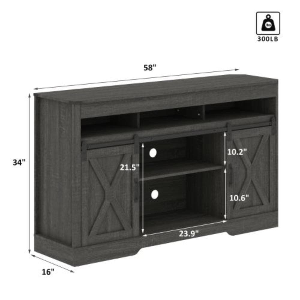 Unbranded 58 in. W x 16 in. D x 34 in. H Bathroom Gray Linen Cabinet (2)