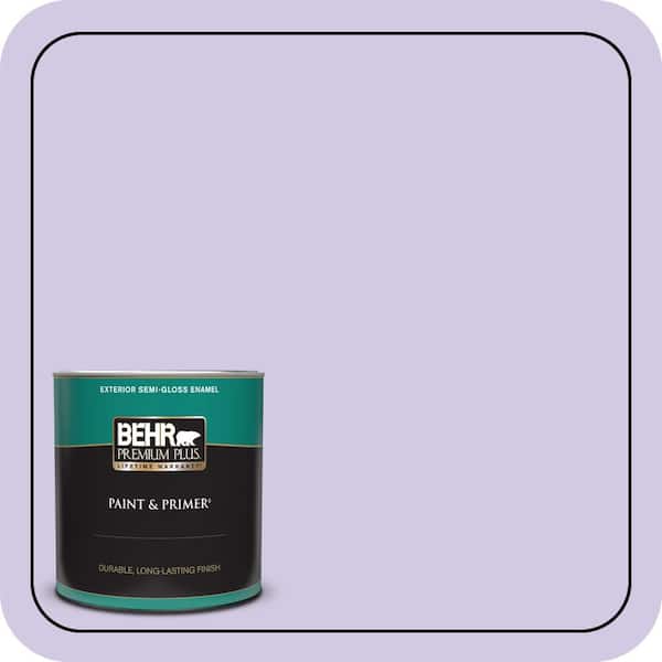 BEHR PREMIUM PLUS 1 qt. #650C-3 Light Mulberry Semi-Gloss Enamel Exterior Paint & Primer (2)