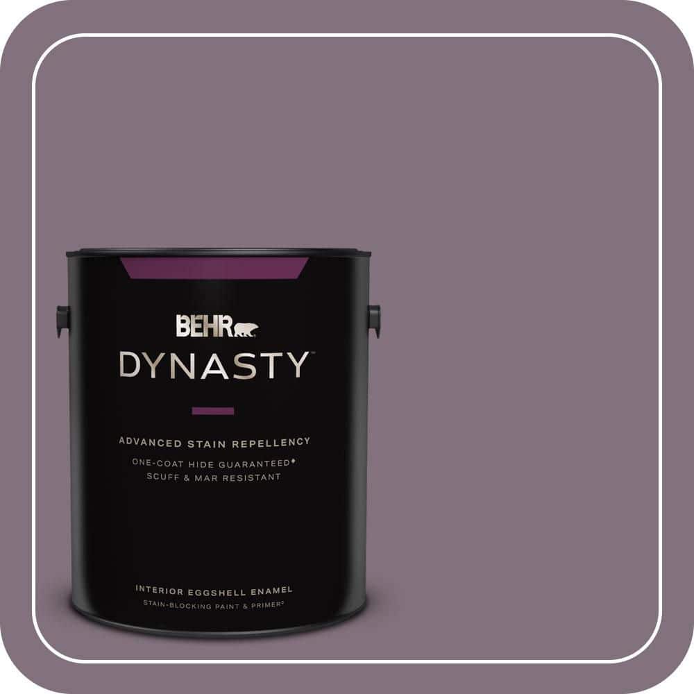 BEHR DYNASTY 1 gal. #690F-6 Wine Frost Eggshell Enamel Interior Stain-Blocking Paint & Primer