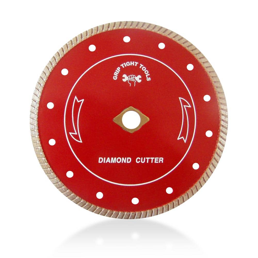 GRIP TIGHT TOOLS 7 in. Professional Turbo Cut General Purpose Diamond Blade for Cutting Granite, Marble, Concrete, Stone, Brick, Masonry