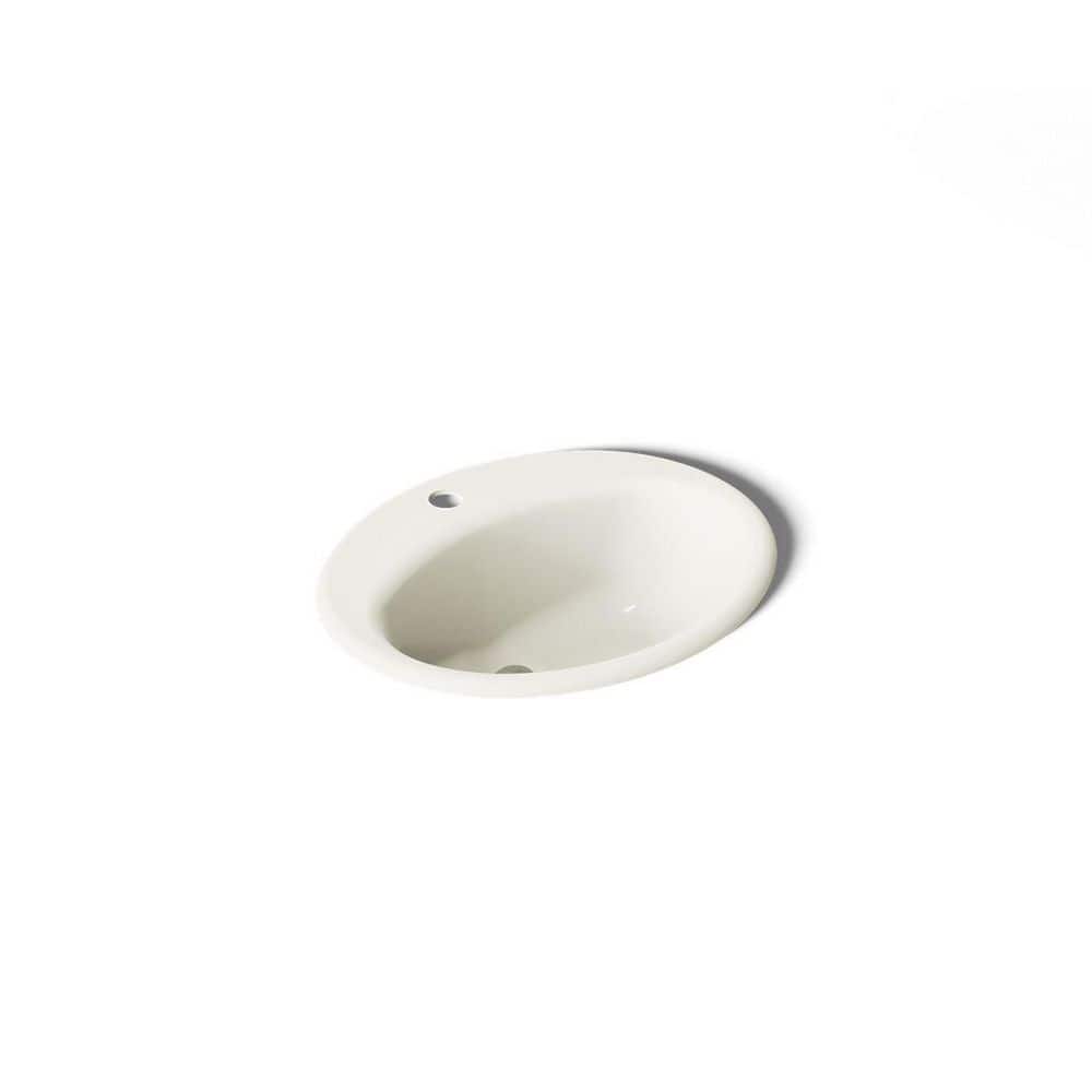 KOHLER Farmington 19.3 in. 11 in. Drop-In Bathroom Sink Cast Iron (2)