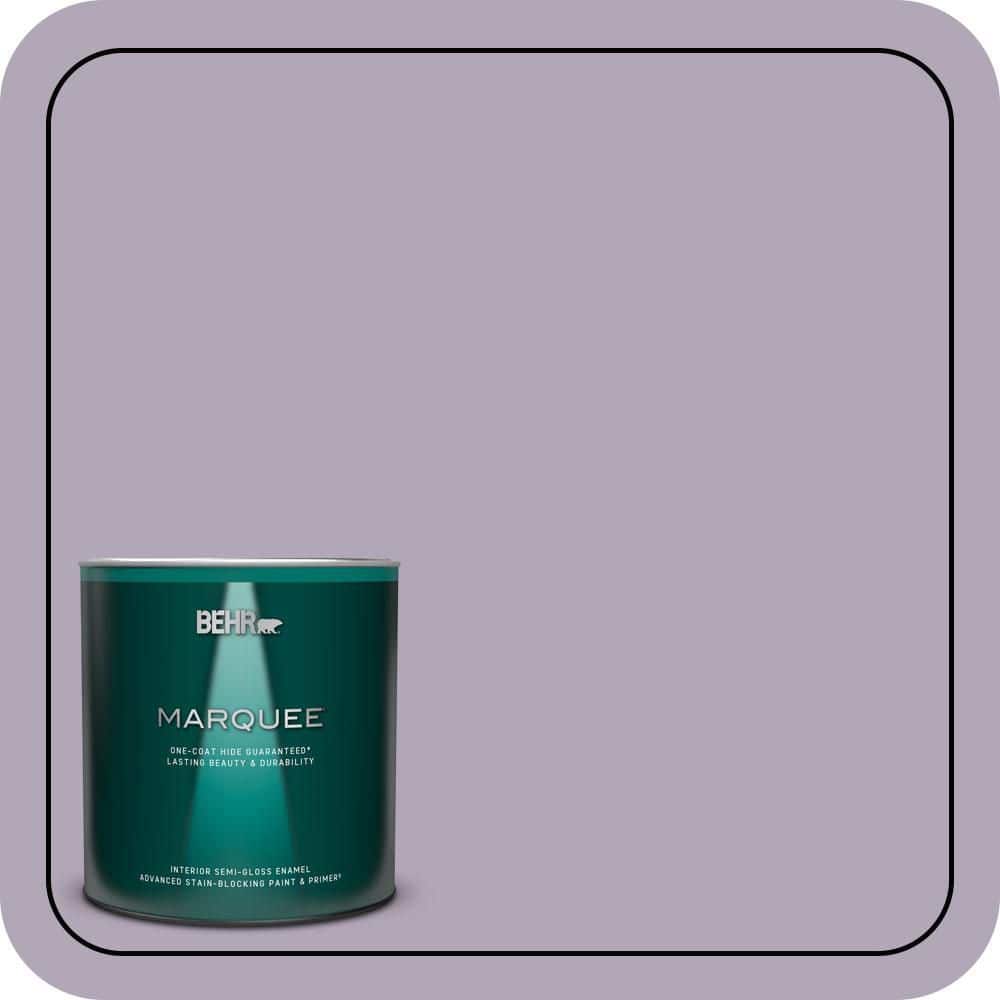 BEHR MARQUEE 1 qt. #660F-4 Plum Frost Semi-Gloss Enamel Interior Paint & Primer