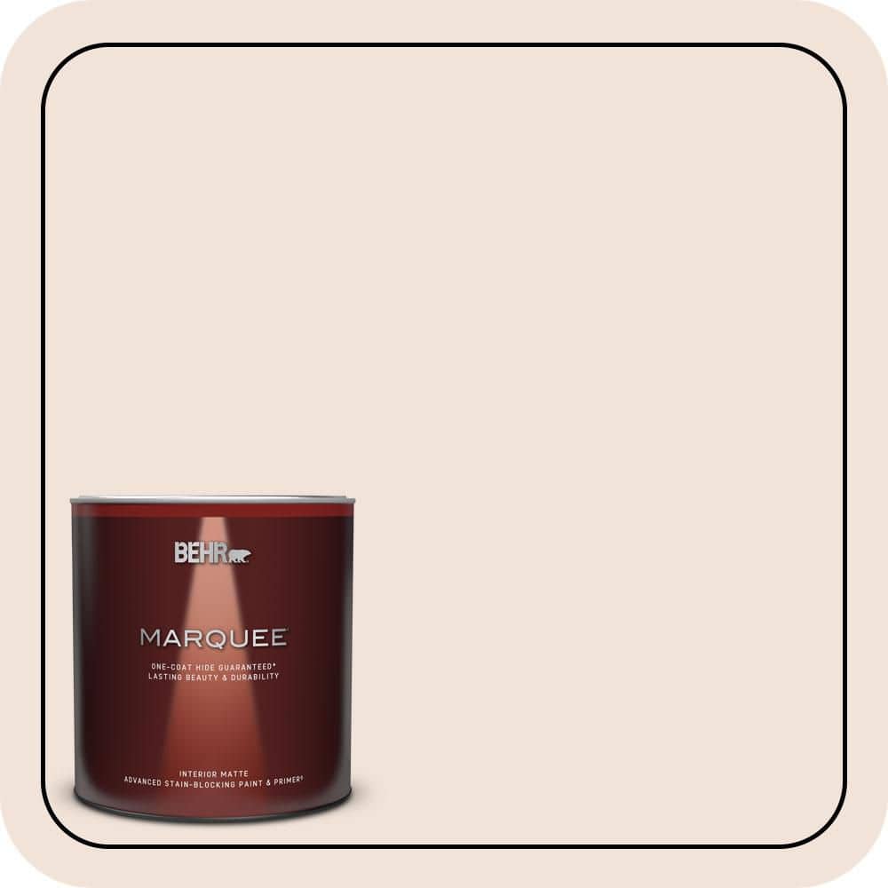 BEHR MARQUEE 1 qt. #RD-W12 Soft Sunrise Matte Interior Paint & Primer