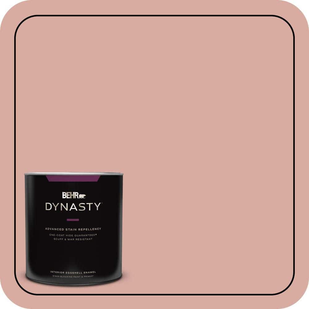 BEHR DYNASTY 1 qt. #T17-06 Everythings Rosy Eggshell Enamel Interior Stain-Blocking Paint and Primer