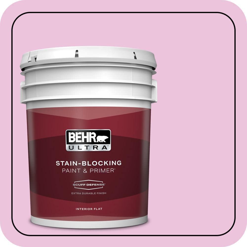 BEHR ULTRA 5 gal. #680A-2 Sugar Sweet Extra Durable Flat Interior Paint & Primer
