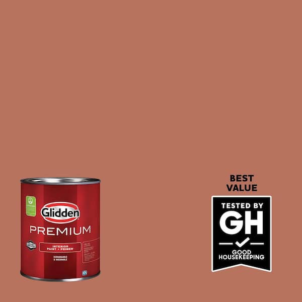 Glidden Premium 1 qt. PPG1063-6 Crushed Cinnamon Satin Interior Latex Paint (2)
