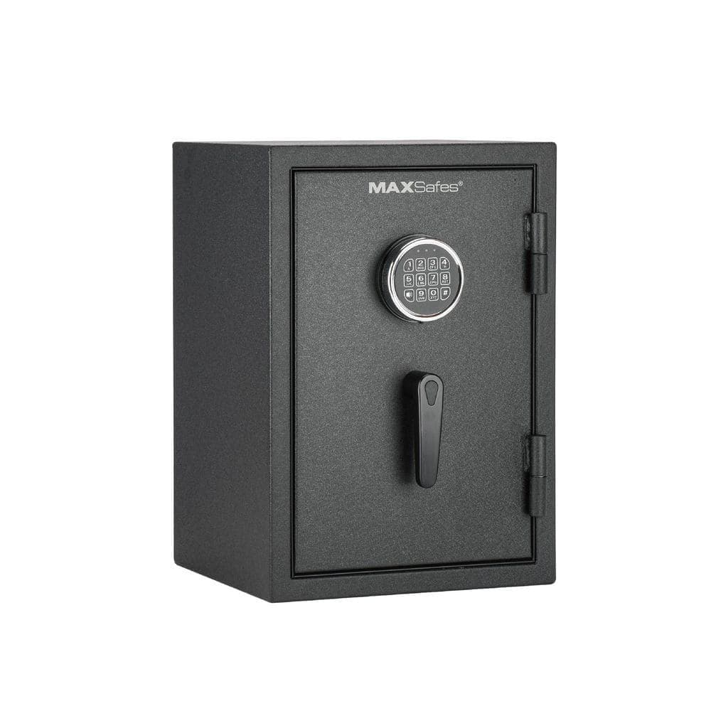 MAXSafes 1.0 cu. ft. Fireproof and Waterproof Safe with Electronic Digital Key Pad Access in Black (1)
