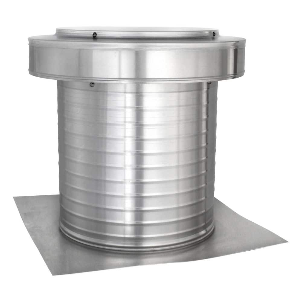 Active Ventilation Keepa Vent 12 in. Dia 113 sq. in. NFA Aluminum Finish Static Roof Vent for Flat Roofs with 11 in. High Collar