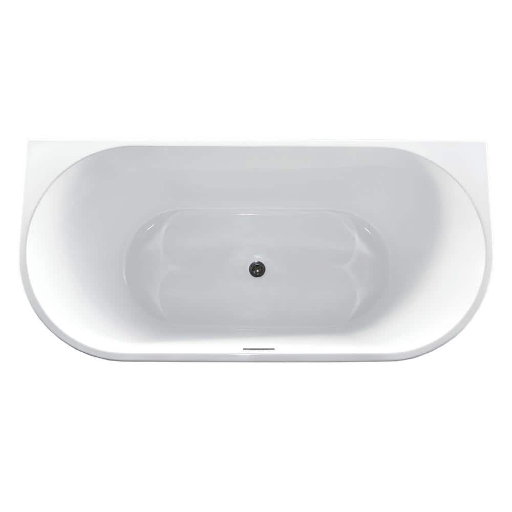 Bellaterra Home 71 in. x 31.5 in. Acrylic Soaking Freestanding Bathtub in Glossy White (1)