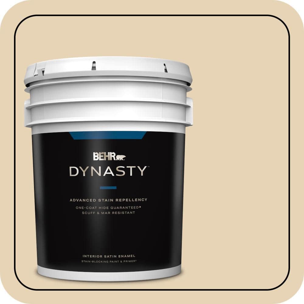 BEHR DYNASTY 5 gal. #PPU7-18 Sand Pearl Satin Enamel Interior Stain-Blocking Paint and Primer