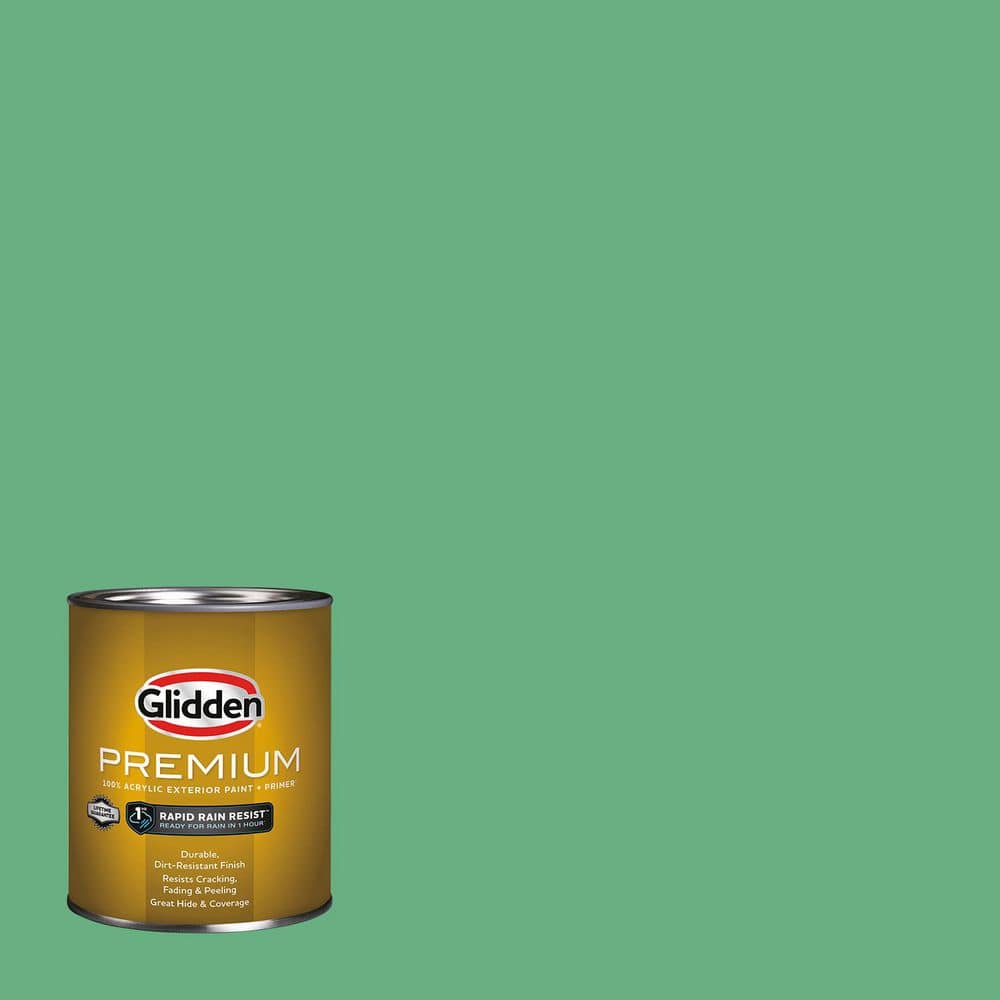 Glidden Premium 1 qt. PPG1226-5 Garden Mint Semi-Gloss Exterior Latex Paint