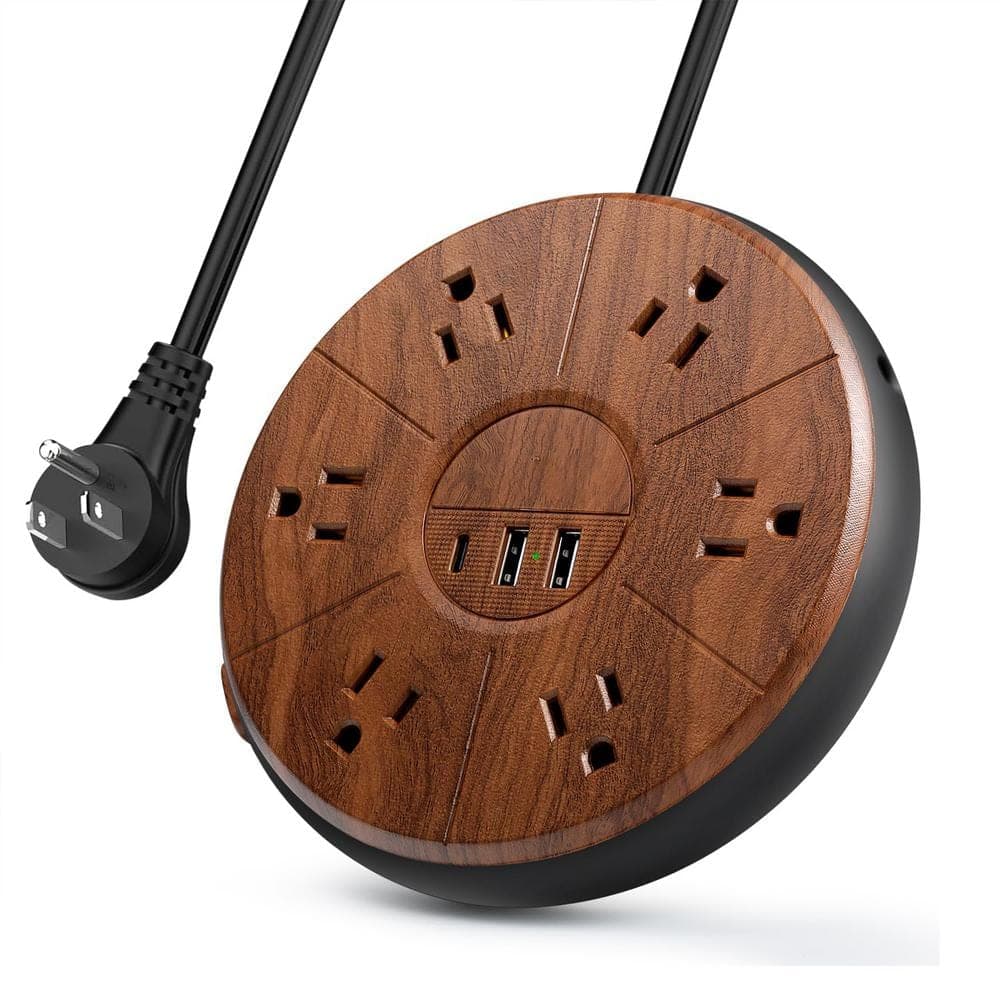 Yichuhaoxi 6-Outlet Power Strip Surge Protector with 1 USB-C 2 USB-A and 6.5 ft. Extension Cord