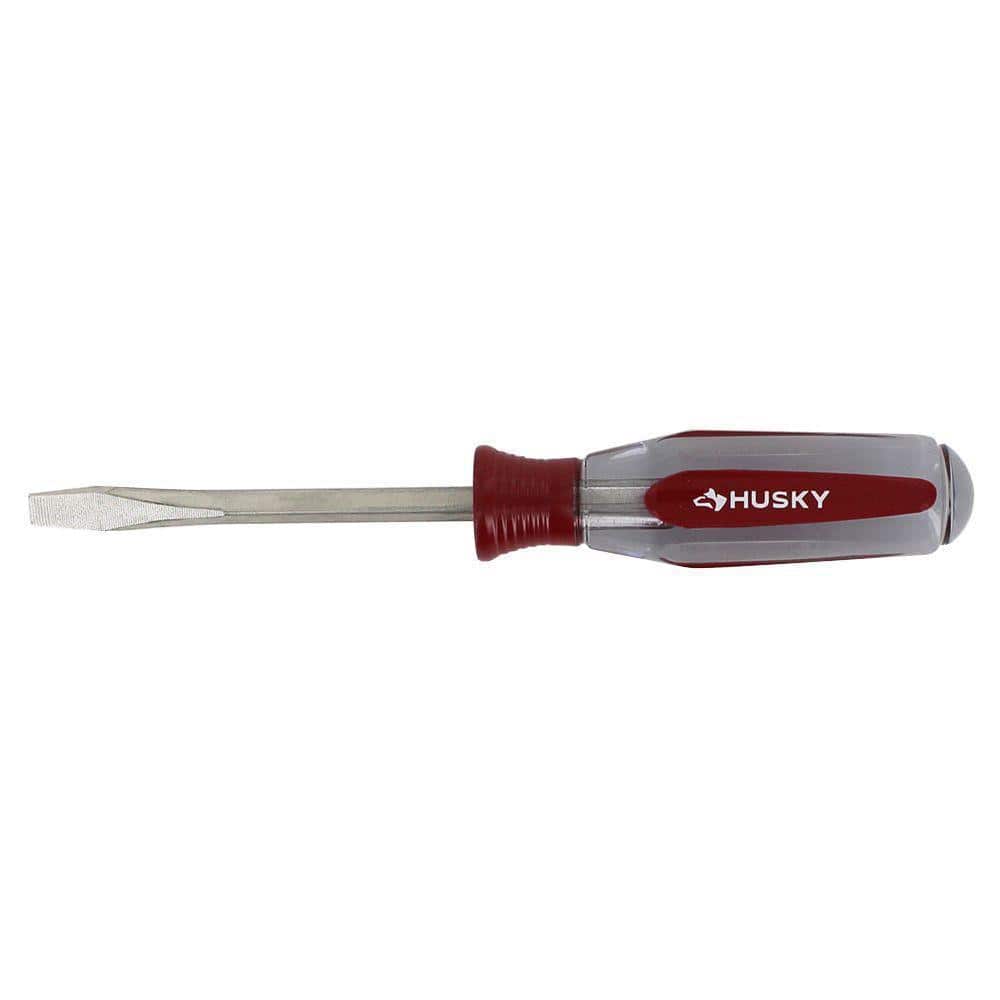 Husky 1/4 in. x 4 in. Square Shaft Standard Slotted Screwdriver (1)