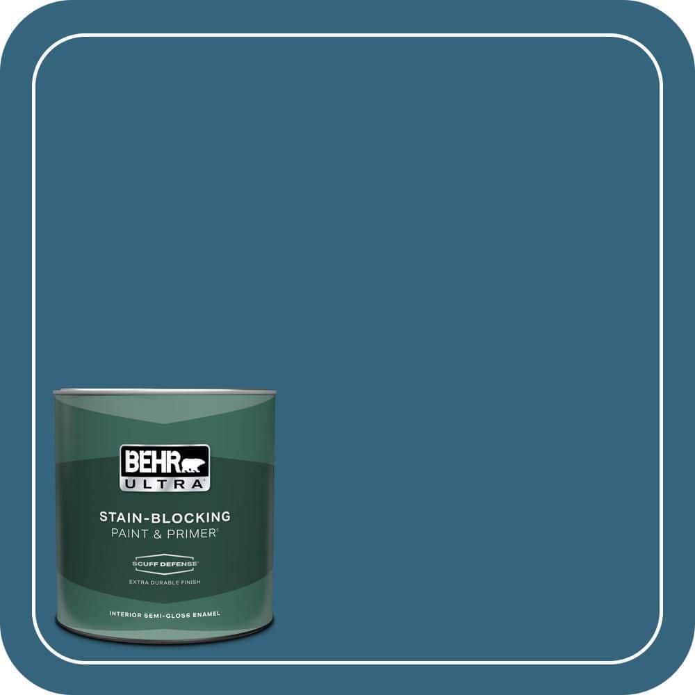 BEHR ULTRA 1 qt. #550D-7 Southern Evening Extra Durable Semi-Gloss Enamel Interior Paint & Primer