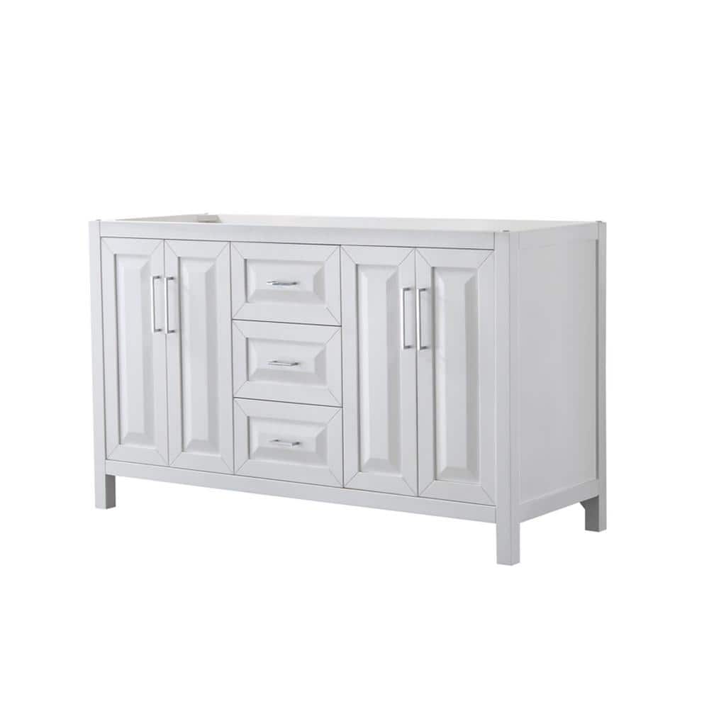 Wyndham Collection Daria Double Bathroom Vanity Cabinet Only White (1)
