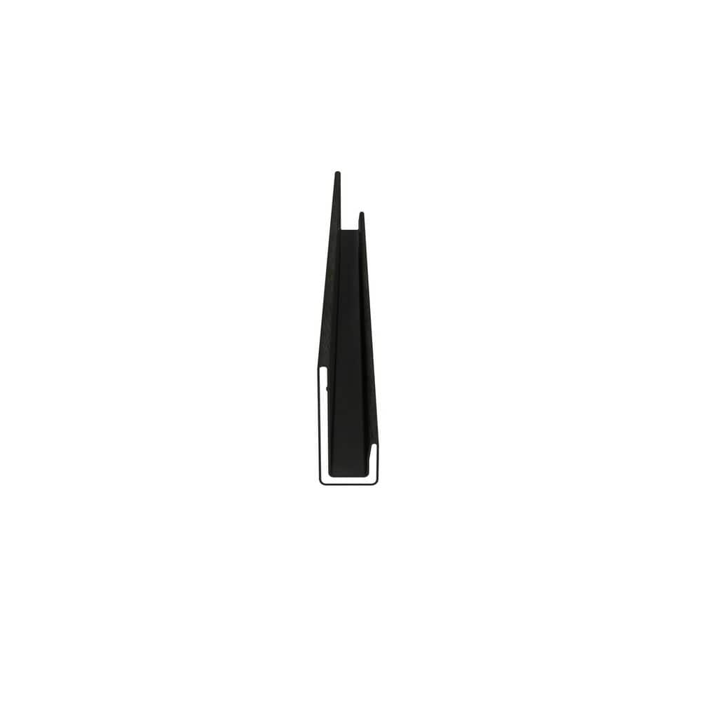 NewTechWood Alusions 0.69 in. x 1.56 in. x 8 ft. Indian Ebony Composite Aluminum J-Trim for Fascia Board (3)