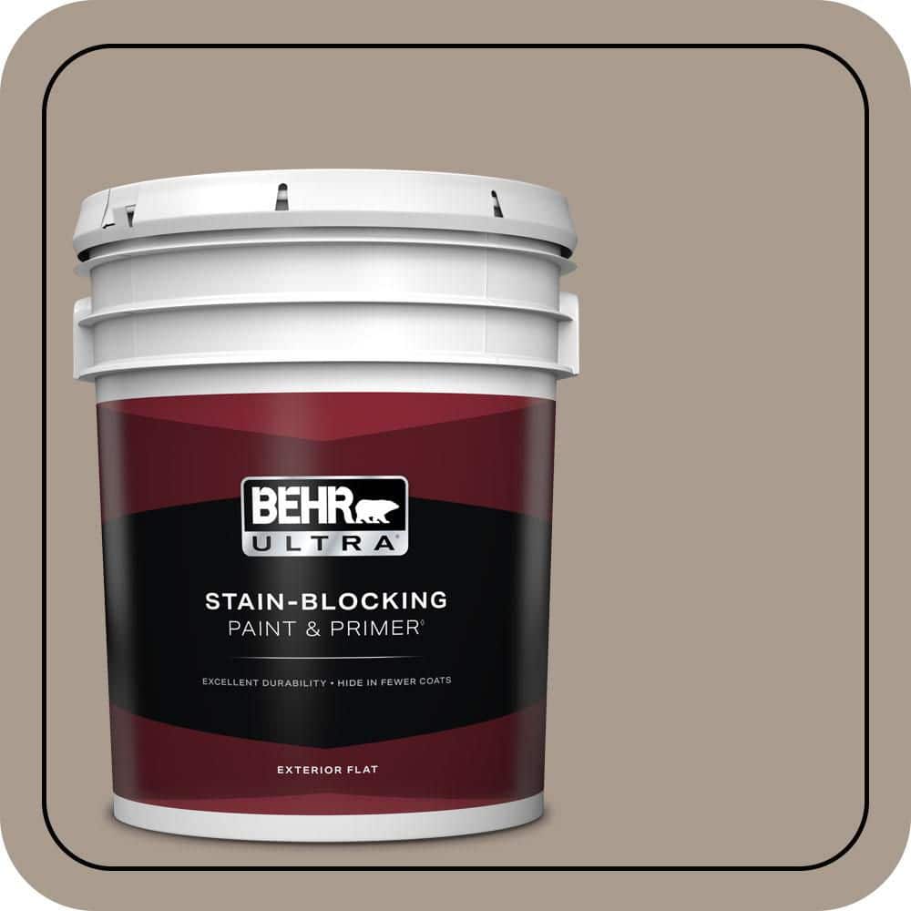 BEHR ULTRA 5 gal. #N210-4 Espresso Martini Flat Exterior Paint & Primer
