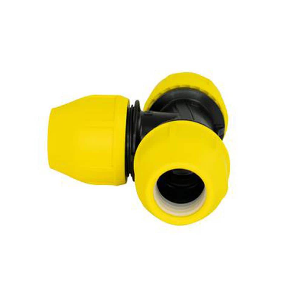 HOME-FLEX 1 in. IPS DR 11 Underground Yellow Poly Gas Pipe Tee (3)