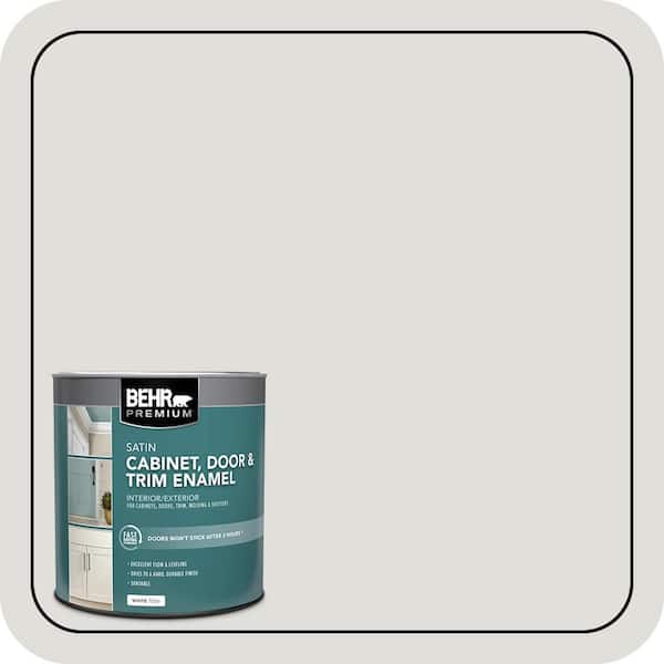 BEHR PREMIUM 1 qt. #MQ3-23 Statuesque Satin Enamel Interior/Exterior Cabinet, Door & Trim Paint (2)