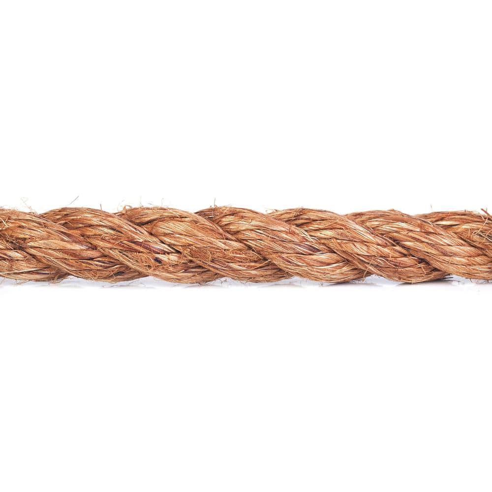 KingCord 3/8 in. x 600 ft. Sisal Twisted Rope 3-Strand, Natural (3)