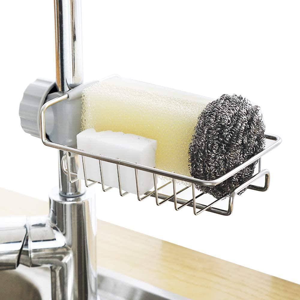 LIGHTSMAX Faucet mounted Caddies Caddies Soap Sponge Storage Rack (2)
