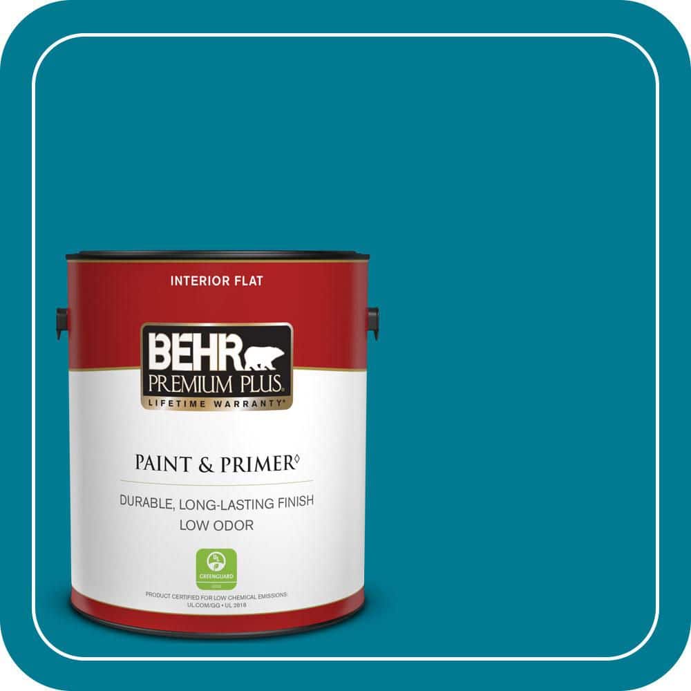 BEHR PREMIUM PLUS 1 gal. #520B-7 Havasu Flat Low Odor Interior Paint & Primer
