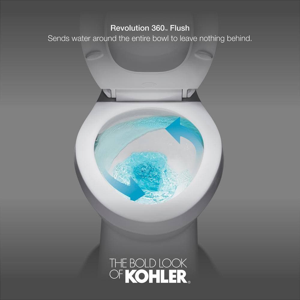KOHLER Corbelle Tall Elongated Toilet Bowl Only With Skirted Trapway in Biscuit (3)