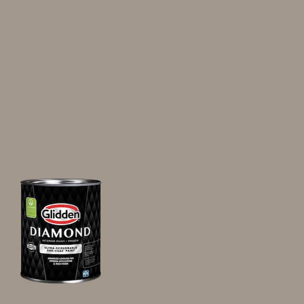 Glidden Diamond 1 qt. PPG1000-4 Winter Cocoa Flat Interior Paint with Primer (2)