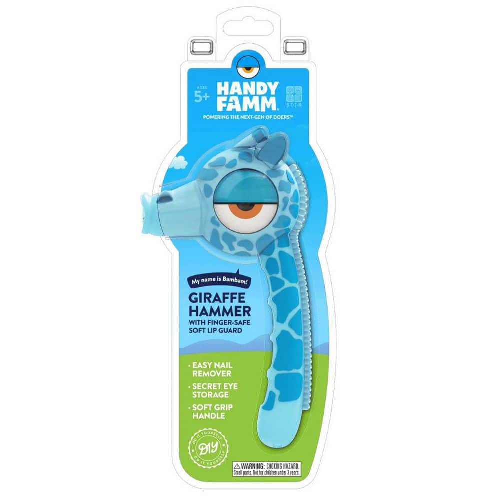 HANDY FAMM BamBam Giraffe 10.4 oz. Steel Claw Hammer with 13.6 in. Plastic Handle