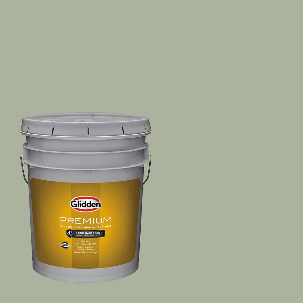 Glidden Premium 5 gal. PPG1127-4 Gargoyle Flat Exterior Latex Paint