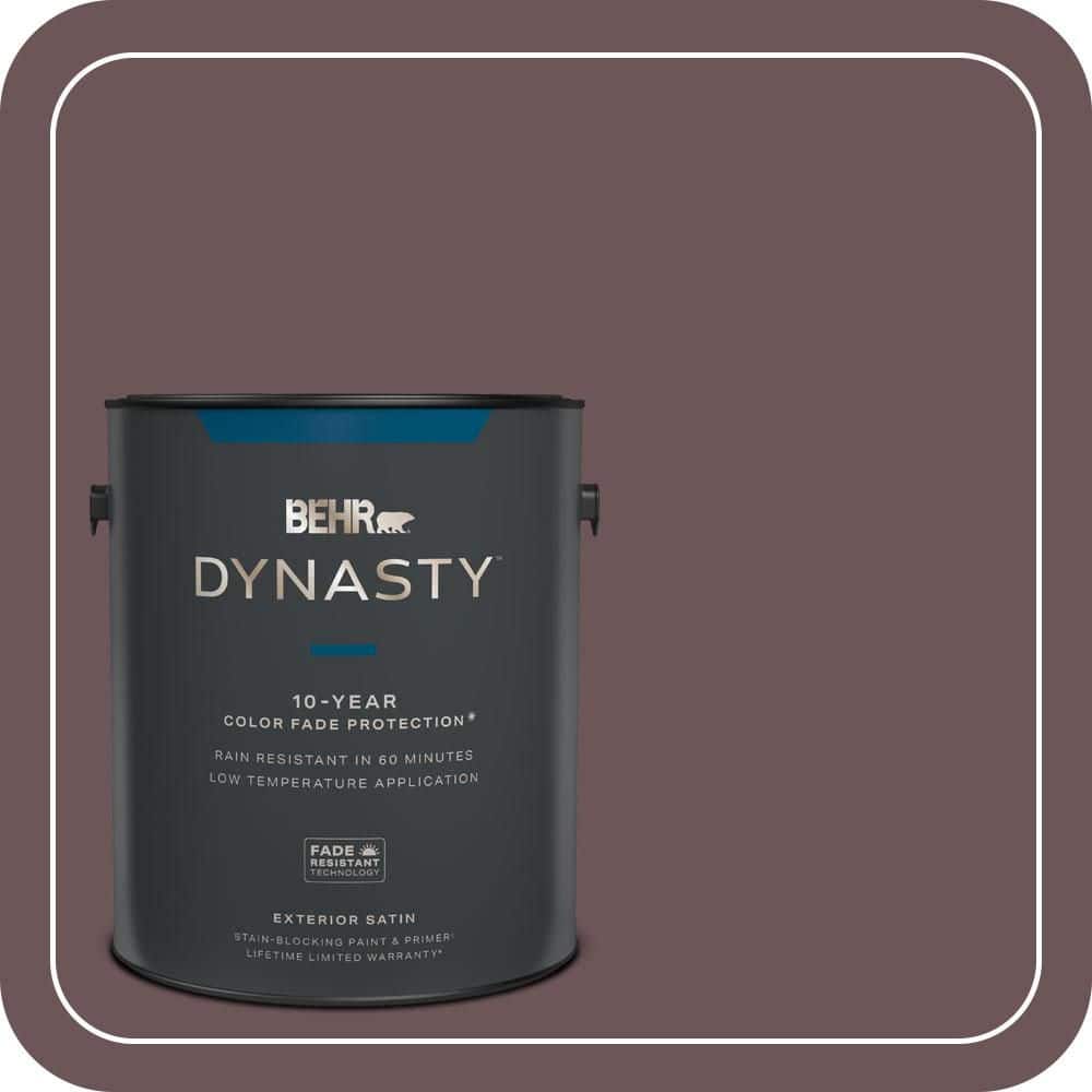 BEHR DYNASTY 1 gal. #N120-7 Grand Plum Satin Enamel Exterior Stain-Blocking Paint & Primer