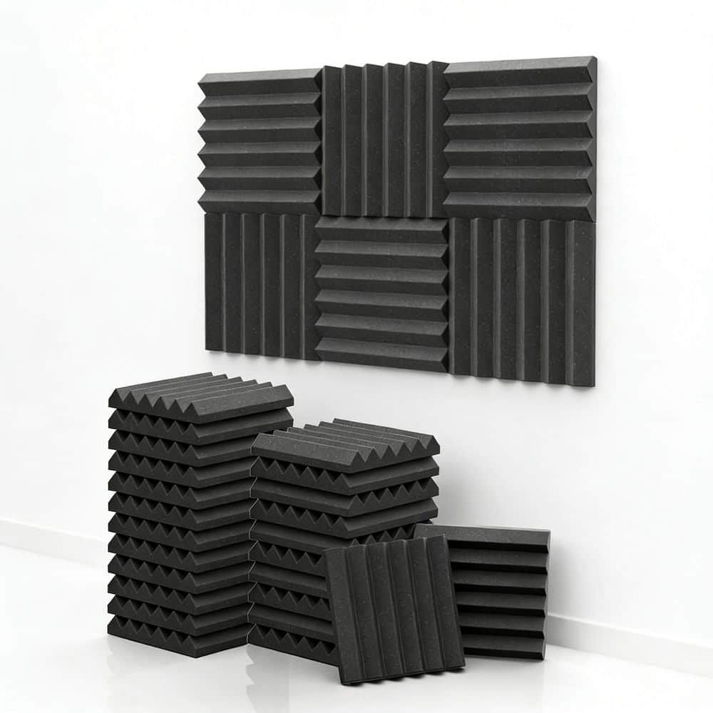 xinyoec 36 Pack 12 x 12 in. Wedges Acoustic Foam Panels, Sound Proofing Padding for Walls and Ceiling (1)