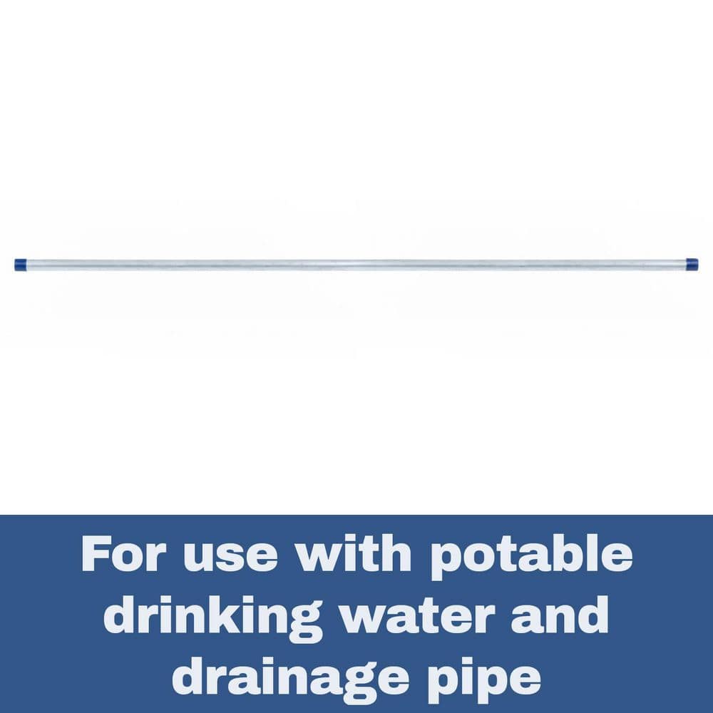 VPC 1/2 in. x 4 ft. Galvanized Steel Schedule 40 Cut Pipe (3)