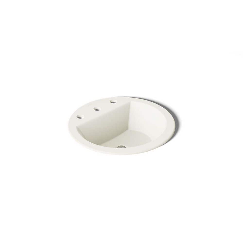 KOHLER Bryant Round Self-Rimming Bathroom Sink in Biscuit
