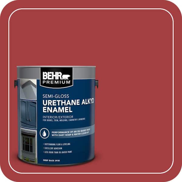 BEHR PREMIUM 1 gal. #P140-7 No More Drama Urethane Alkyd Semi-Gloss Enamel Interior/Exterior Paint (2)
