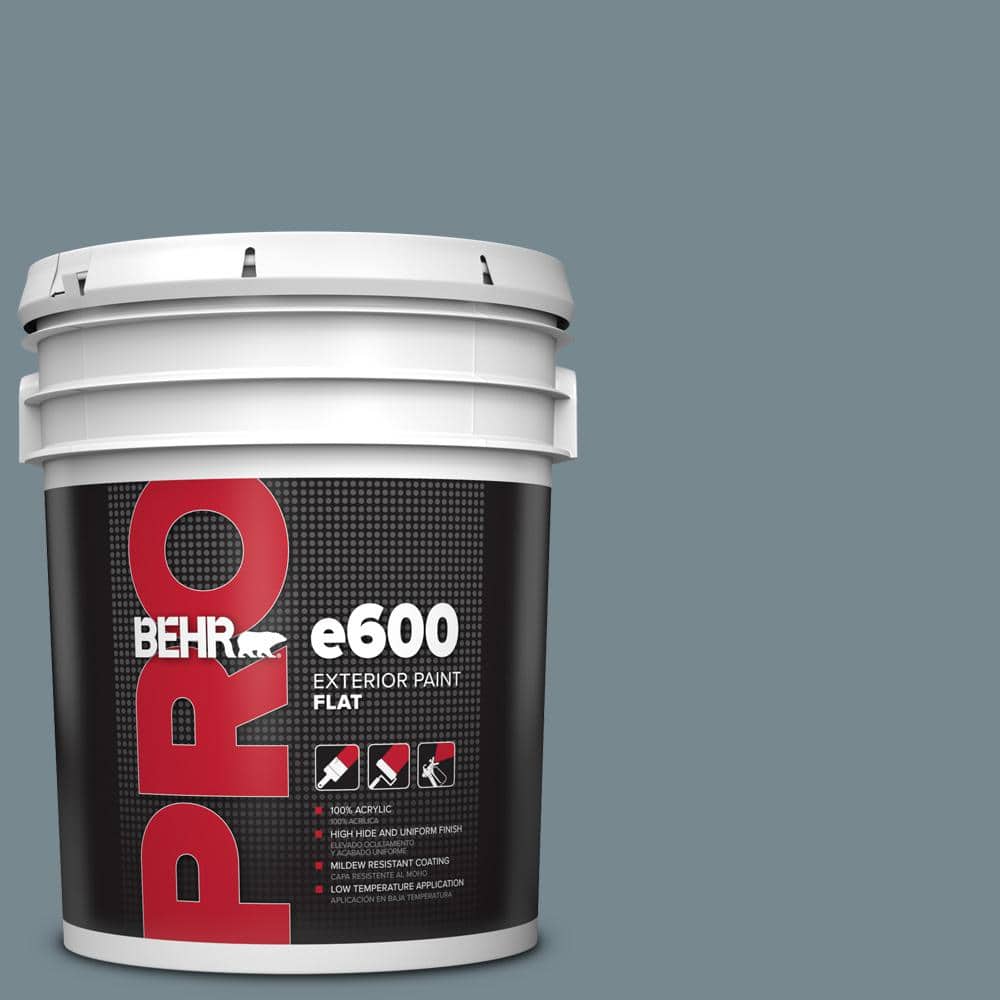 BEHR PRO 5 gal. #N470-5 Norwegian Blue Flat Exterior Paint