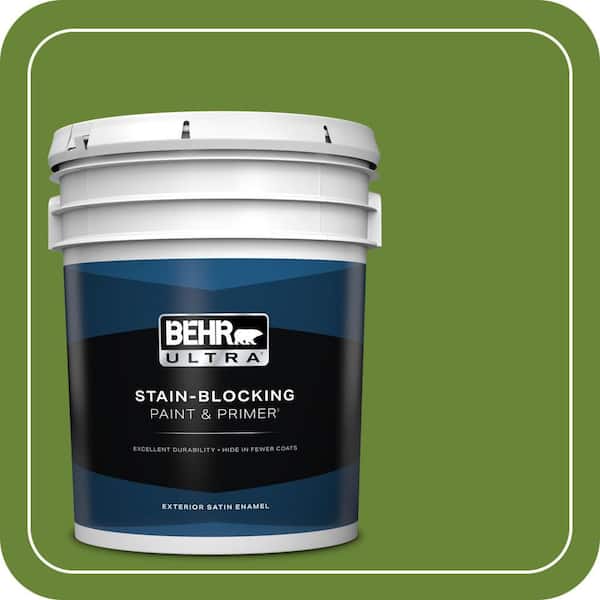 BEHR ULTRA 5 gal. #P370-7 Sun Valley Satin Enamel Exterior Paint & Primer (2)