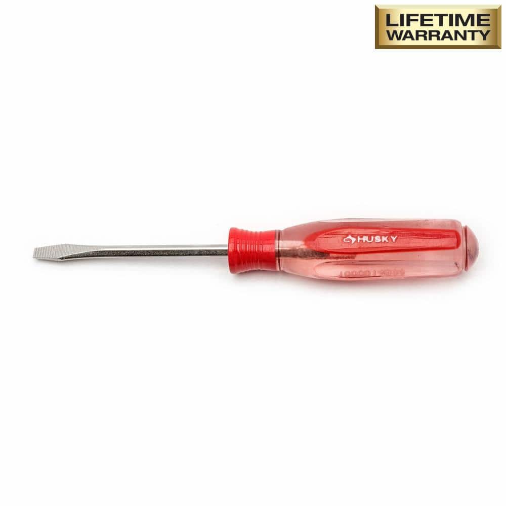 Husky 1/8 in. x 2 in. Slotted Square Shaft Screwdriver