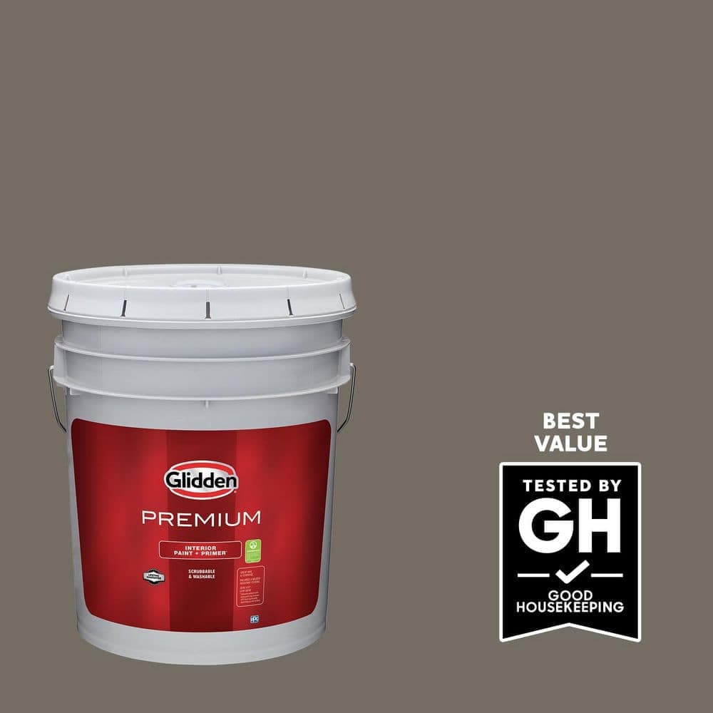 Glidden Premium 5 gal. PPG0999-6 Stolen Rock Eggshell Interior Latex Paint
