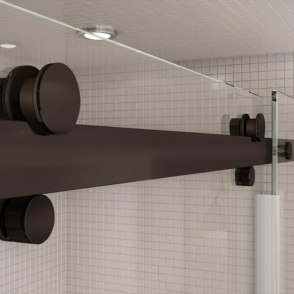 MAAX Utile Metro 30 in. x 59.8 in. x 81.4 in. Right Drain Alcove Bath and Shower Kit in Ash Grey with Dark Bronze Door (3)