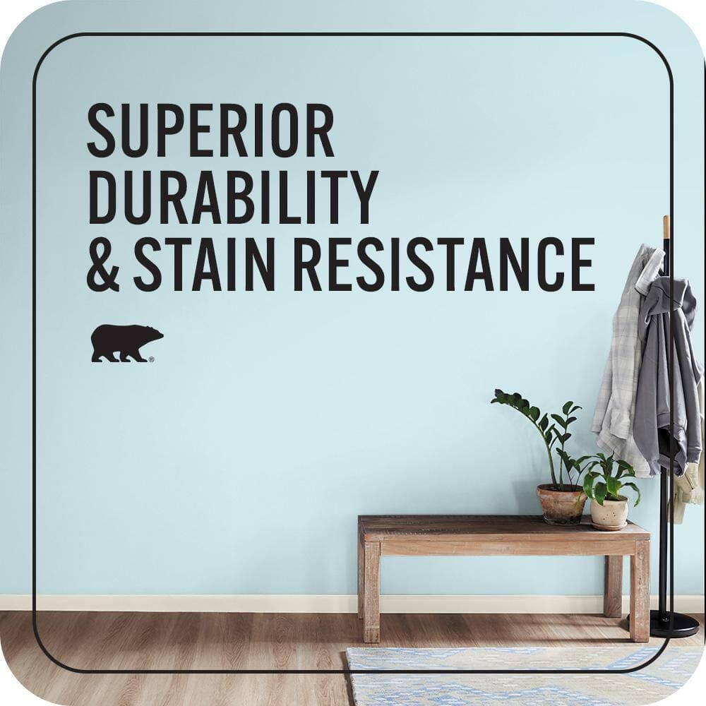 BEHR MARQUEE 1 qt. #MQ3-52 Ethereal Mood One-Coat Hide Satin Enamel Interior Paint & Primer (4)