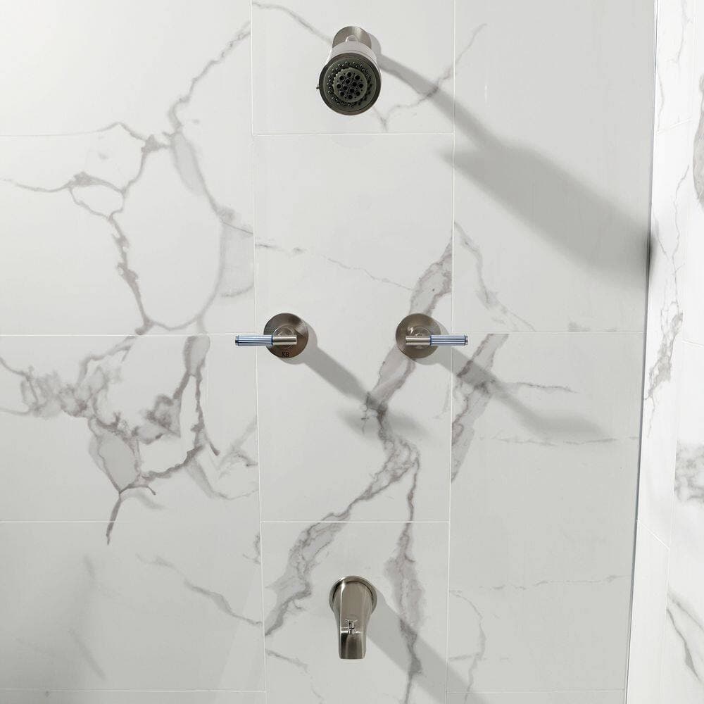 Kingston Brass Verona 2-Handle 2-Spray Tub and Shower Faucet 1.8 GPM in Brushed Nickel (3)