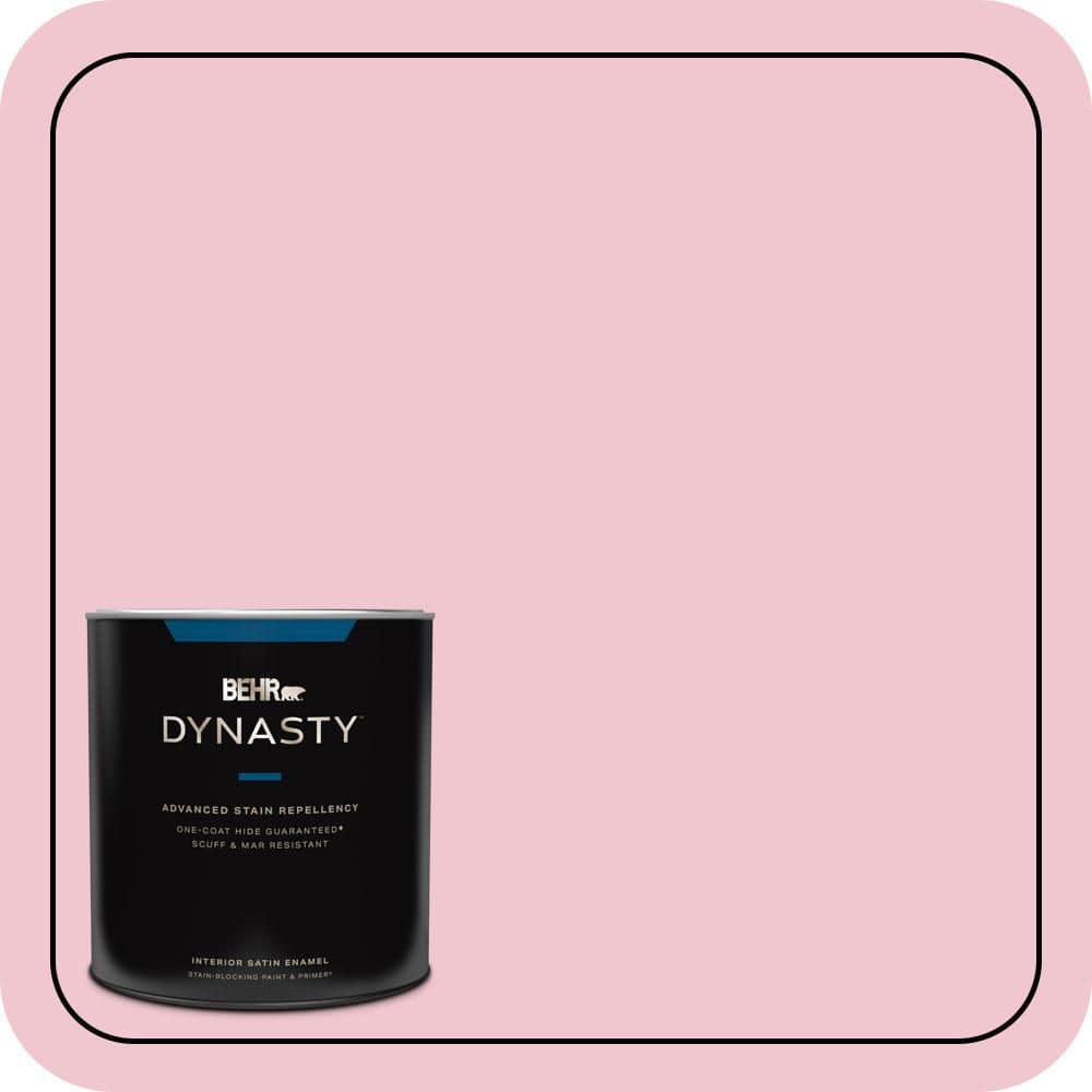 BEHR DYNASTY 1 qt. #P140-2 Sweetheart Satin Enamel Interior Stain-Blocking Paint and Primer