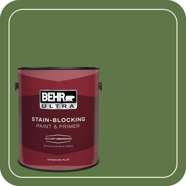 BEHR PREMIUM PLUS #420D-7 Dill Pickle Enamel Low Odor & Primer (4)