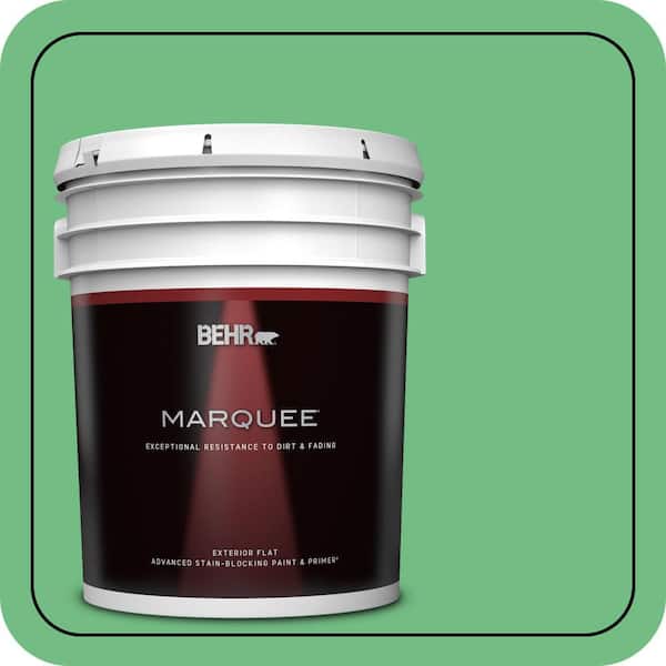 BEHR MARQUEE 5 gal. #P400-5 Winter Shamrock Flat Exterior Paint & Primer (2)