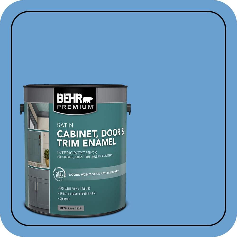BEHR PREMIUM 1 gal. #P520-4 Cornflower Satin Enamel Interior/Exterior Cabinet, Door & Trim Paint