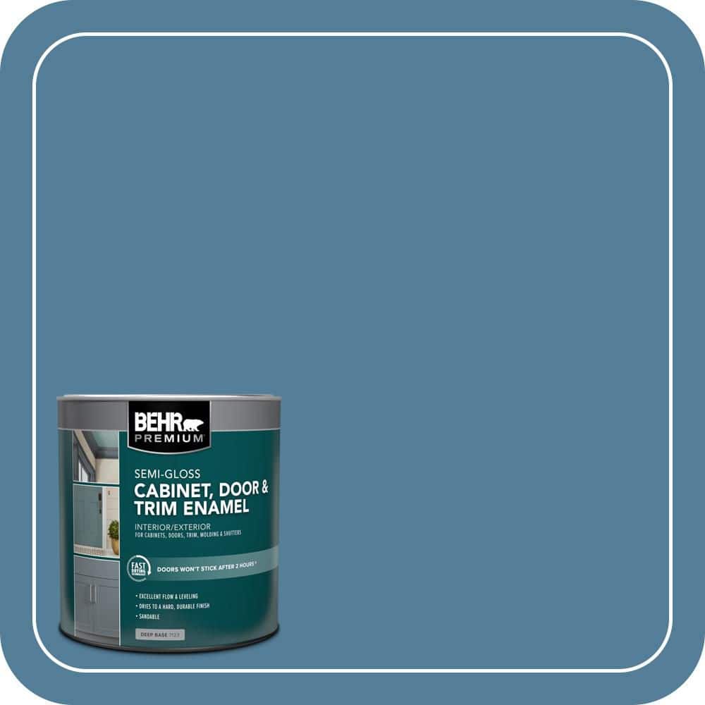 BEHR PREMIUM 1 qt. #PFC-58 Alpine Sky Semi-Gloss Enamel Interior/Exterior Cabinet, Door & Trim Paint