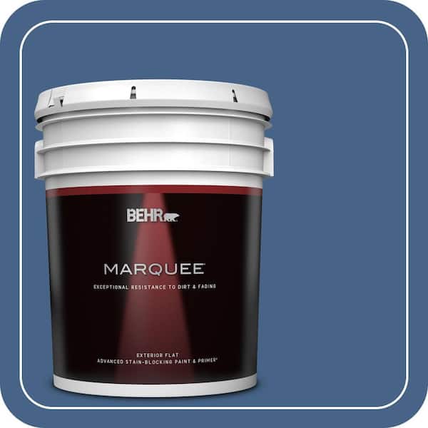 BEHR MARQUEE 5 gal. #PPU15-04 Mosaic Blue Flat Exterior Paint & Primer (2)